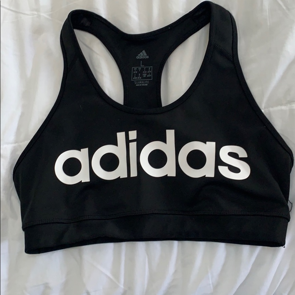 Black adidas sports bra